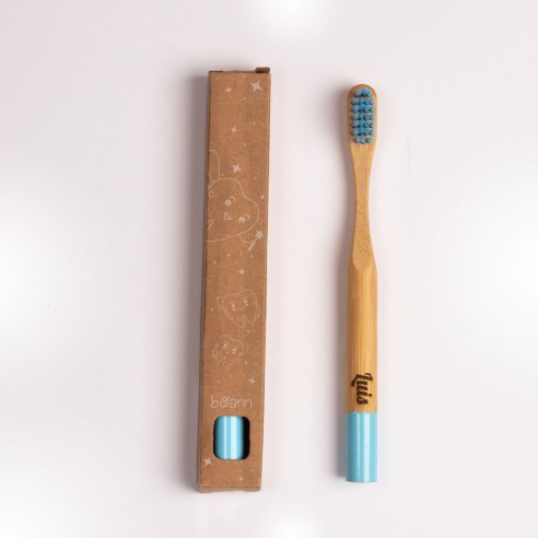 Cepillo dientes madera azul