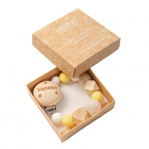 Cadena Sujeta Chupete Silicona Amarilla 2