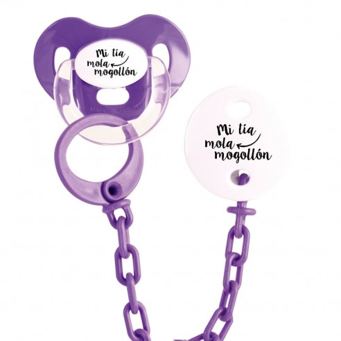 Pack chupete y cadena F102 Morado