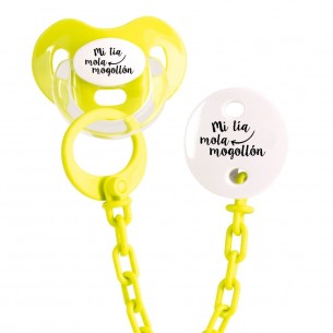 Pack chupete y cadena F102 Pistacho