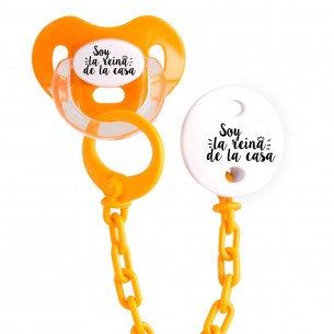 Pack chupete y cadena F109 Naranja