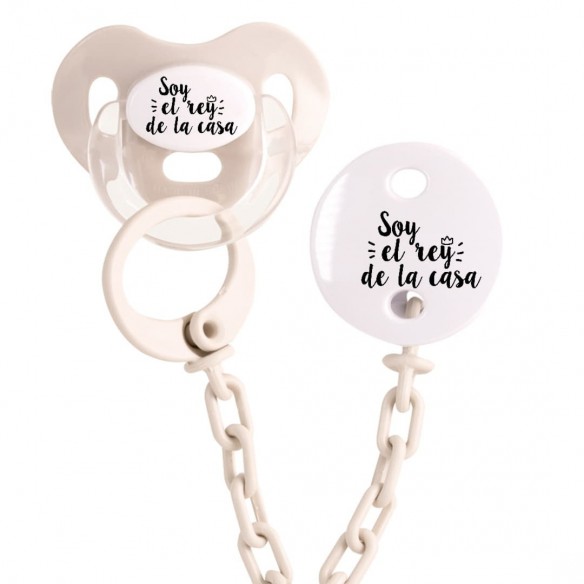 Pack chupete y cadena F110 Beige