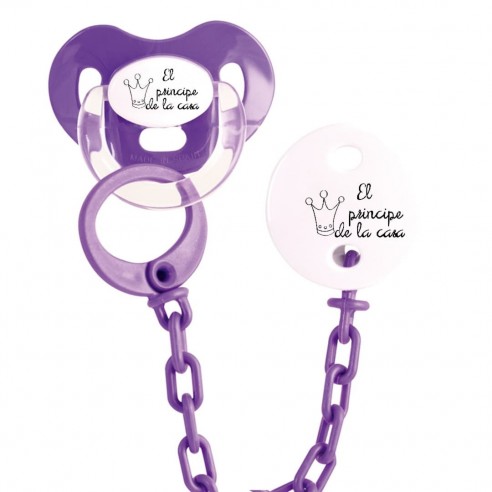 Pack chupete y cadena F112 Morado