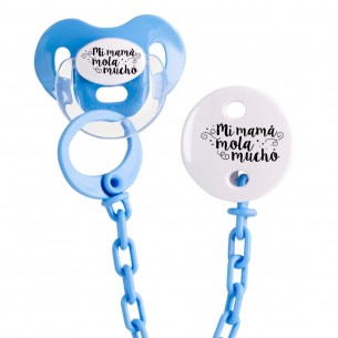 Pack chupete y cadena F119 Morado 2