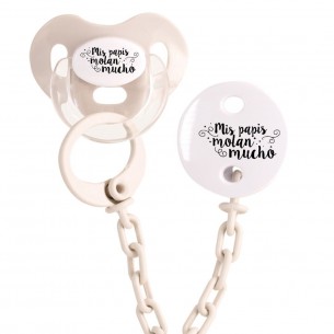 Pack chupete y cadena F121 Pistacho 2