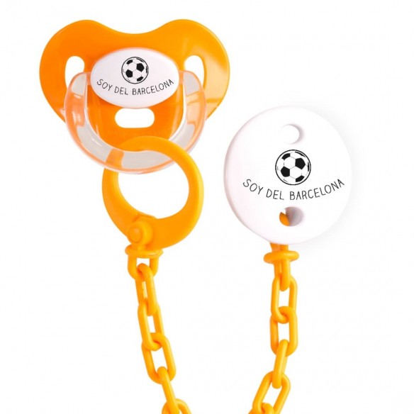 Pack chupete y cadena F128 Naranja