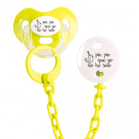 Pack chupete y cadena F140 Pistacho