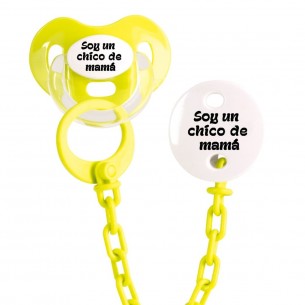 Pack chupete y cadena F142 Pistacho