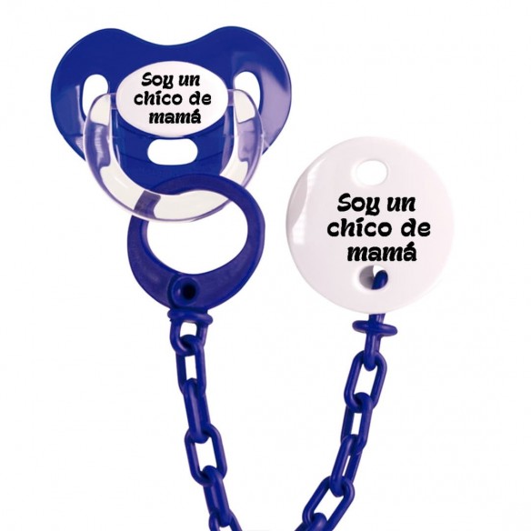 Pack chupete y cadena F142 Azul Marino