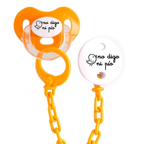 Pack chupete y cadena F147 Naranja