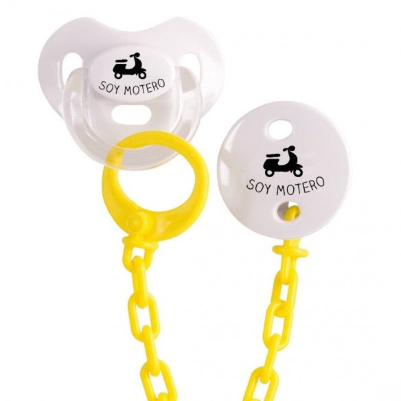 Pack chupete y cadena F154 Amarillo