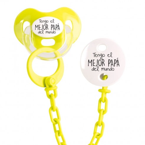 Pack chupete y cadena F163 Pistacho