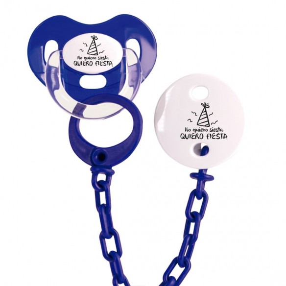 Pack chupete y cadena F215 Azul Marino