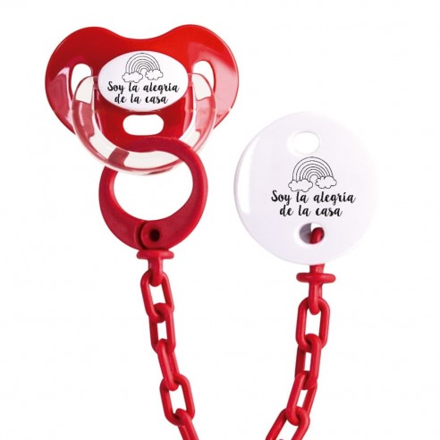 Pack chupete y cadena F219 Rojo