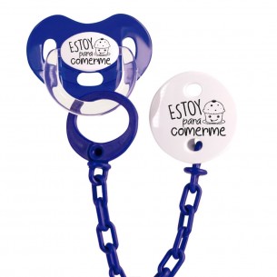 Pack chupete y cadena F222 Azul Marino