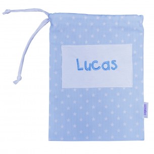 Bolsa merienda bordada rosa y azul 2