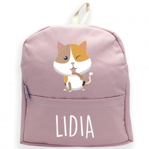 Mochila GATO rosa 02