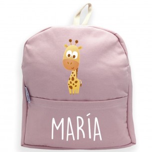 Mochila JIRAFA rosa 02