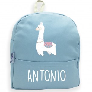 Mochila LLAMA azul 02
