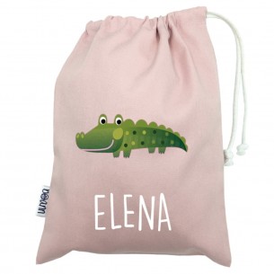 Talega mini con asas COCODRILO azul 02 2