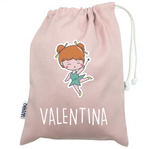 Talega mini con asas HADA rosa 02