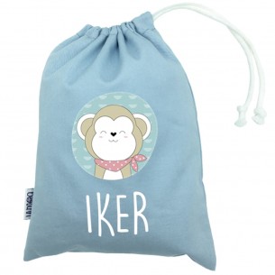 Talega mini con asas MONO azul 02