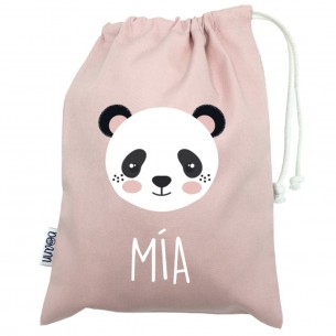 Talega mini con asas PANDA azul 02 2