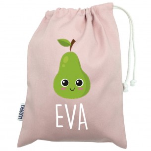 Talega mini con asas PERA rosa 02