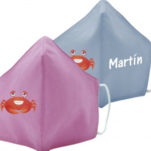 Mascarilla de tela CANGREJO rosa 02 2