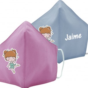 Mascarilla de tela HADA rosa 02 2