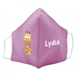 Mascarilla de tela JIRAFA azul 02 2
