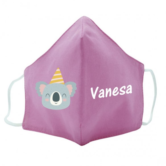 Mascarilla de tela KOALA rosa 02