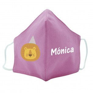 Mascarilla de tela LEON azul 02 2