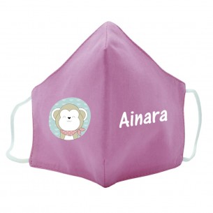 Mascarilla de tela MONO azul 02 2