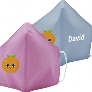 Mascarilla de tela NARANJA rosa 02 2