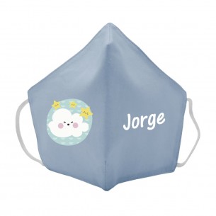 Mascarilla de tela NUBE azul 02