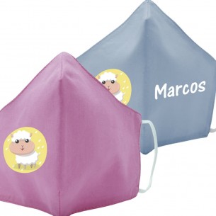 Mascarilla de tela OVEJA rosa 02 2