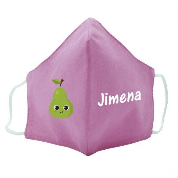 Mascarilla de tela PERA rosa 02