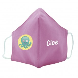 Mascarilla de tela PULPO azul 02 2