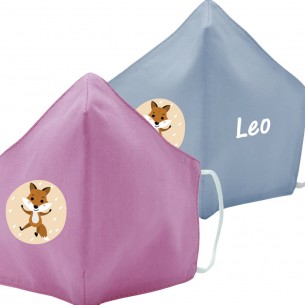 Mascarilla de tela ZORRO rosa 02 2