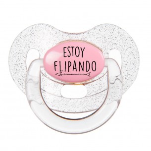 Chupete F160 Rosa con Purpurina