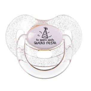 Chupete F215 Blanco con Purpurina