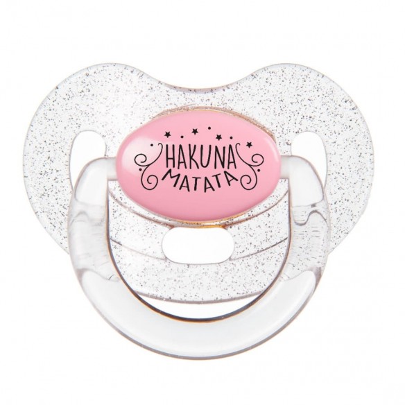 Chupete F223 Rosa con Purpurina