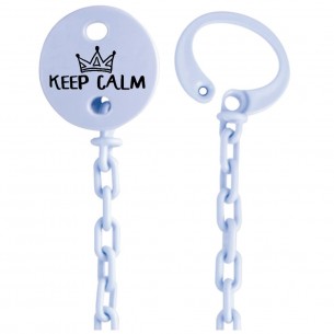 Cadena de chupete Frase F101  Azul