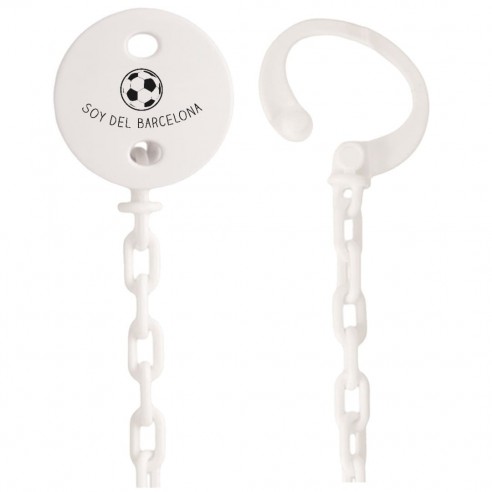 Cadena de chupete Frase F128  Blanco