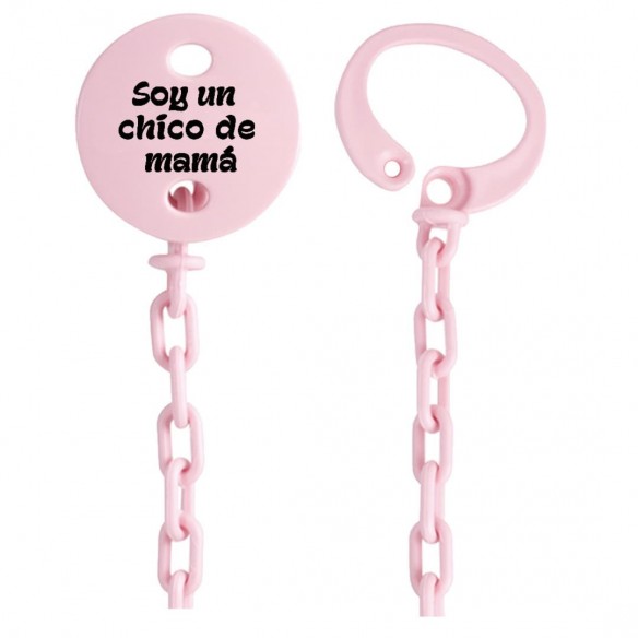 Cadena de chupete Frase F142  Rosa