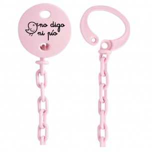 Cadena de chupete Frase F147  Rosa
