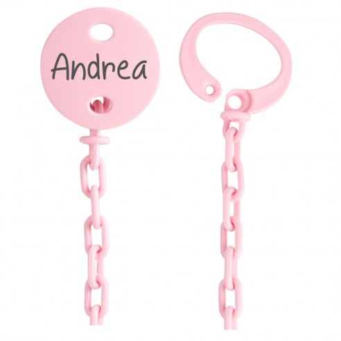 Cadena de chupete Frase FPER  Rosa