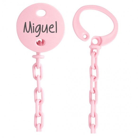 Cadena de chupete Frase FPER  Rosa 02