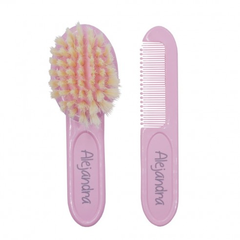 Cepillo y Peine Rosa 02